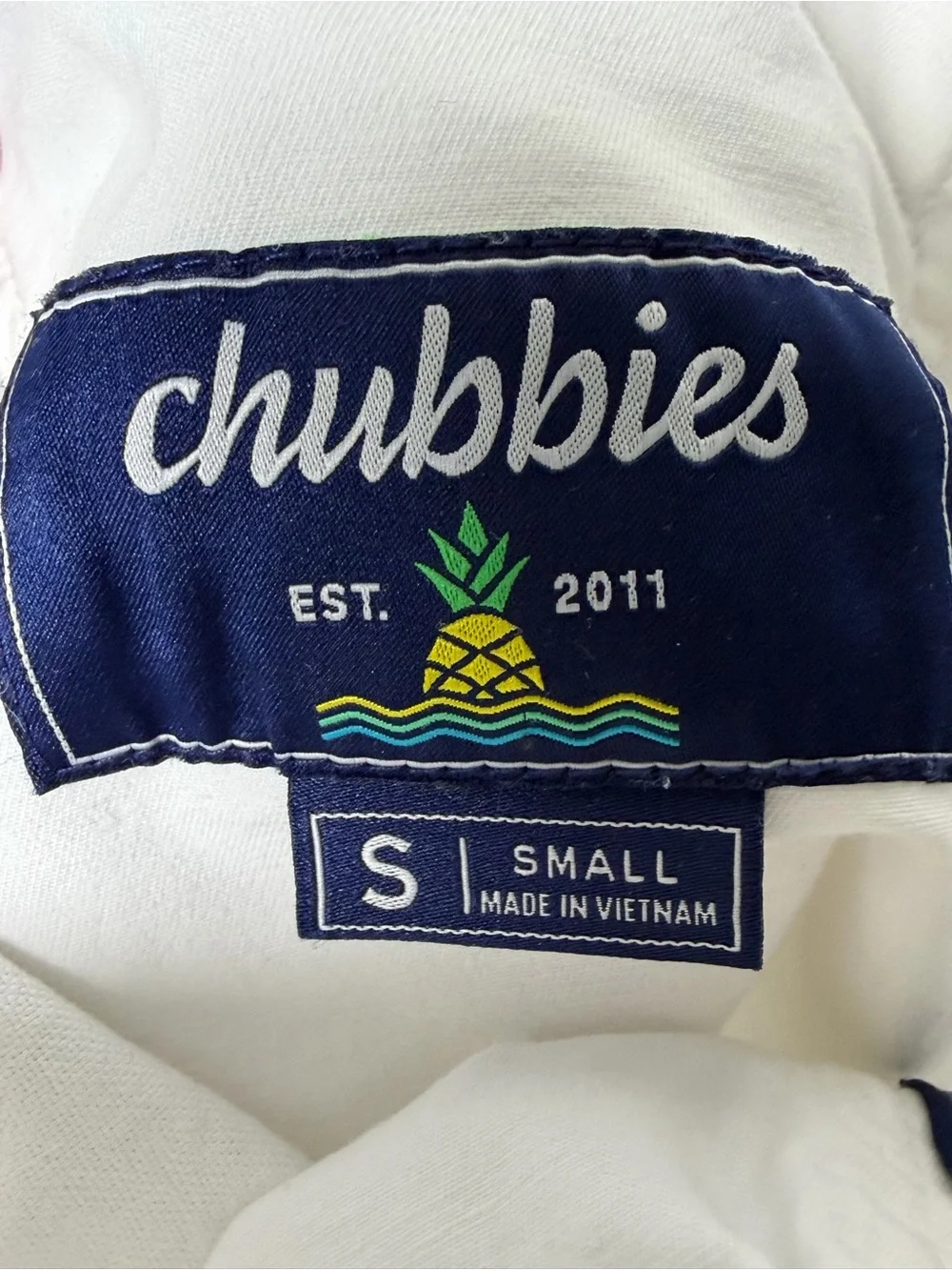 Chubbies The Vannas White 5.5” Stretch Shorts Men’s Small Preppy